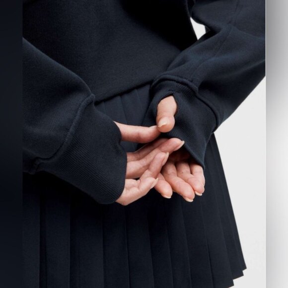 NWT Lululemon Scuba Oversized Funnel-Neck Half Zip Gold Zipper True Navy XS/S - Picture 7 of 15